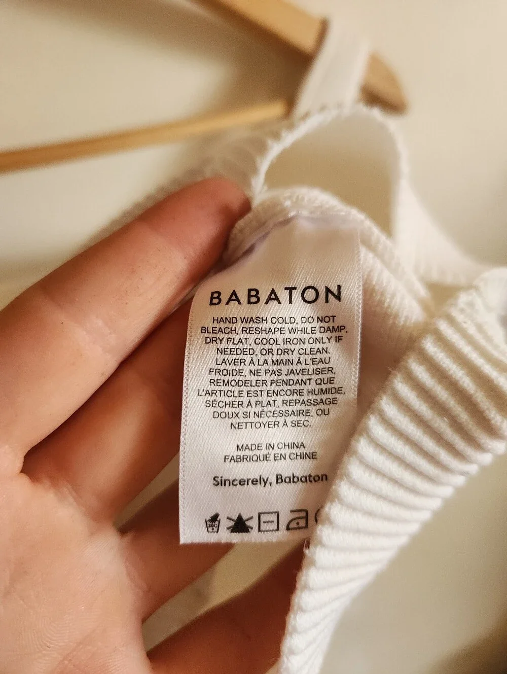 Babaton Arotzia Ribbed Cropped Tank Top Bralette White Thick Medium